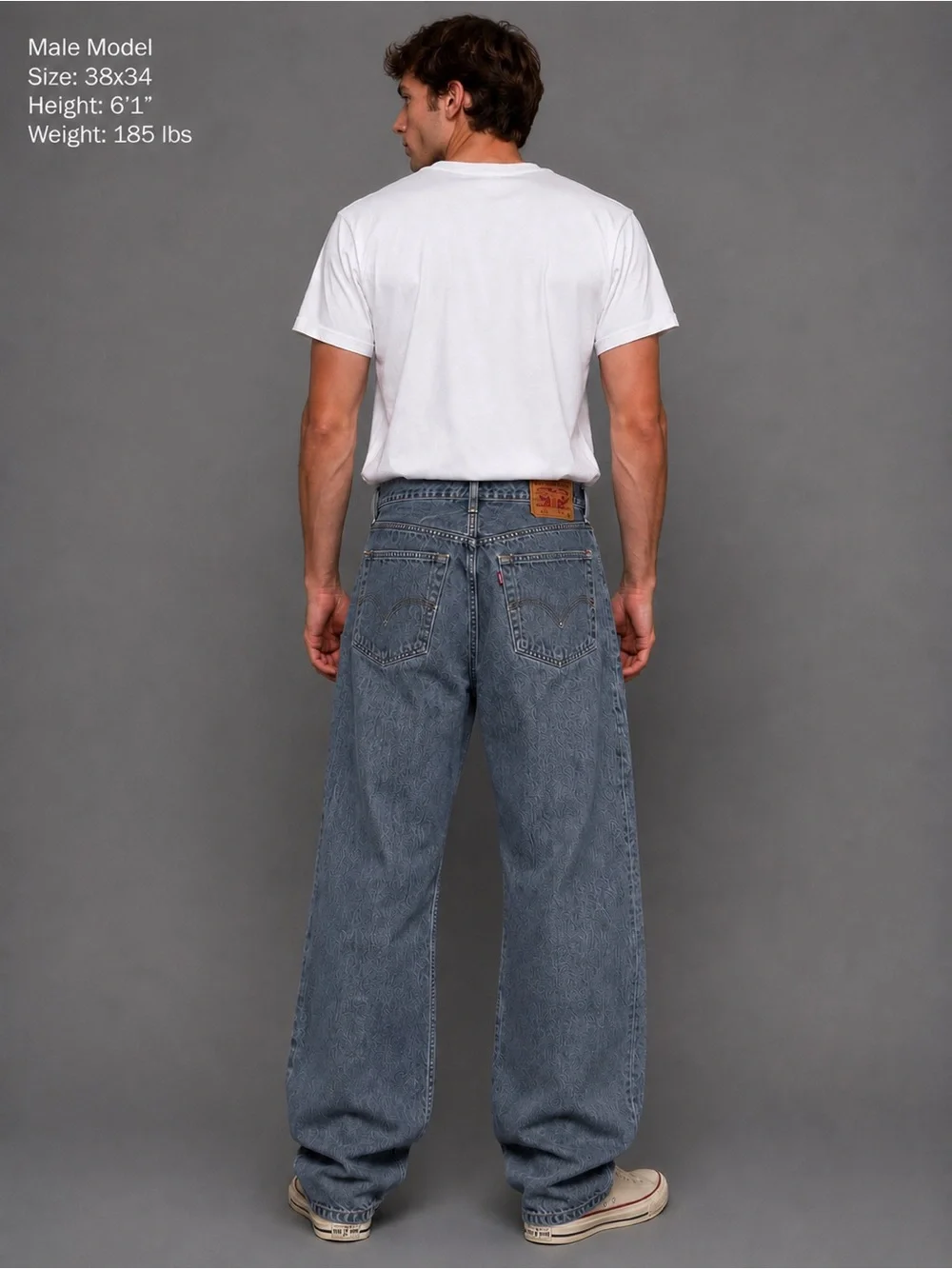 Levi’s 501 Original Straight Leg Button Fly Jeans Men’s 38x34 Light Wash USA